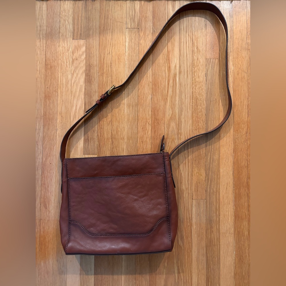 Frye Brown Leather Shoulder Bag (real leather)